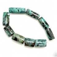 Hubei Turquoise Barrel Gemstone Beads (S) 10 to 13.4mm x 15.5 to 28.4mm 7.5 inches