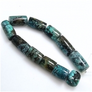 Hubei Turquoise Barrel Gemstone Beads (S) 10 to 12.7mm x 12.6 to 21.8mm 8 inches